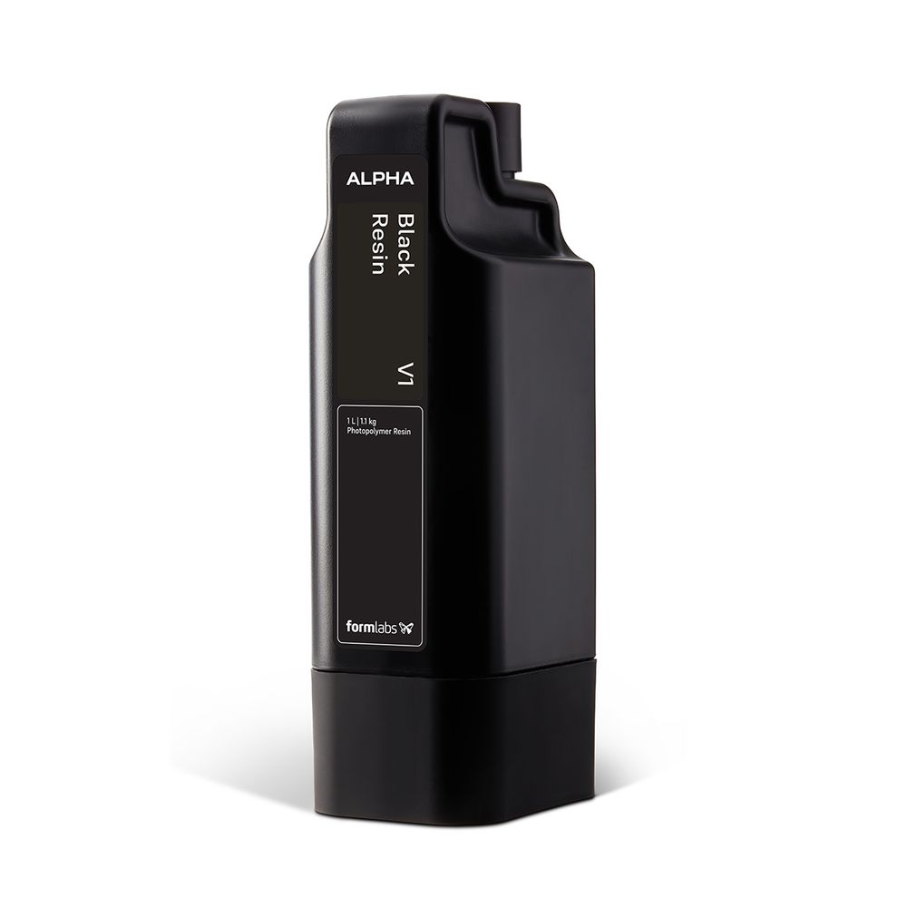 Formlabs Alpha Black Resin fekete műgyanta kazetta 3/4-es nézet