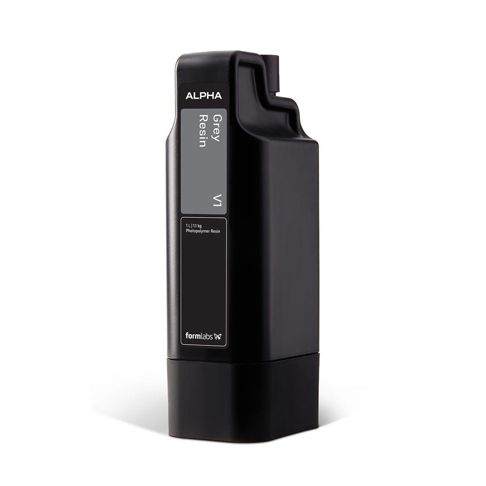 Formlabs Alpha Grey Resin kazetta 3/4-es nézet