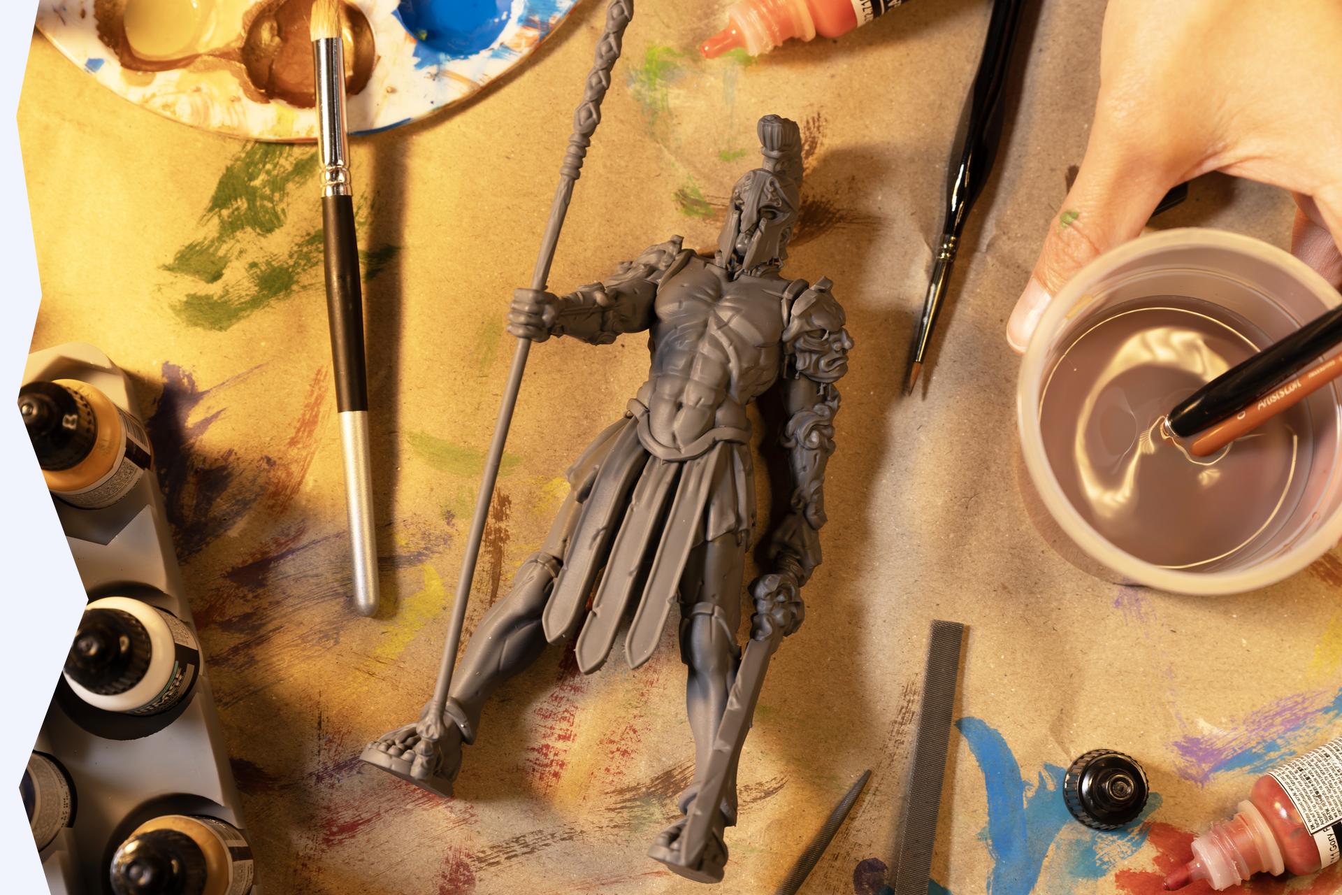Részletgazdag szürke figura festése – Alpha Grey Resin