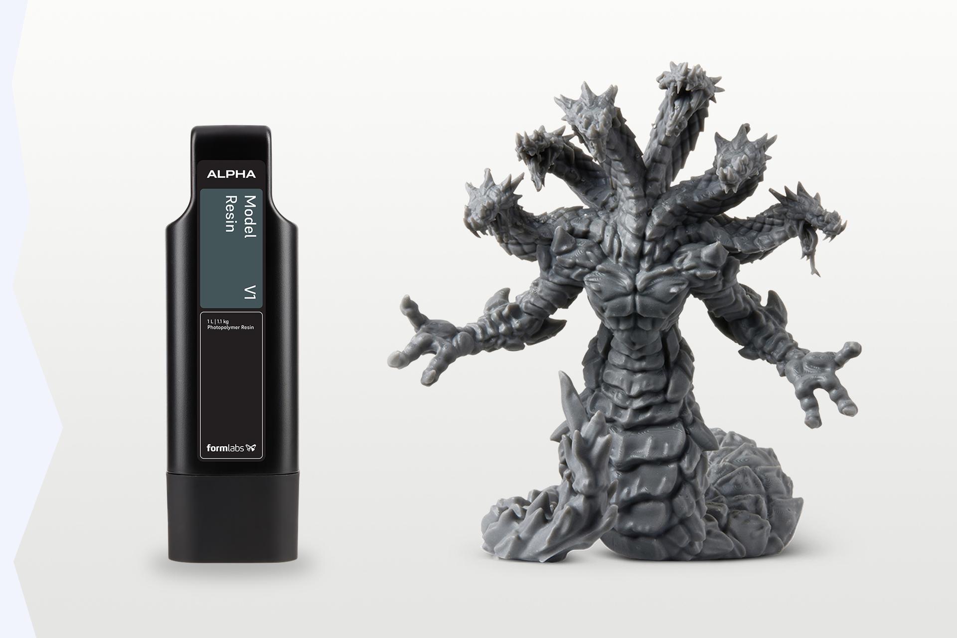 Formlabs Alpha Model Resin kazetta és matt makett nyomat